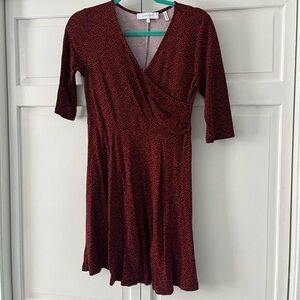 Lark & Ro faux wrap dress fit and flare size S